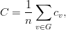 C = \frac{1}{n}\sum_{v \in G} c_v,